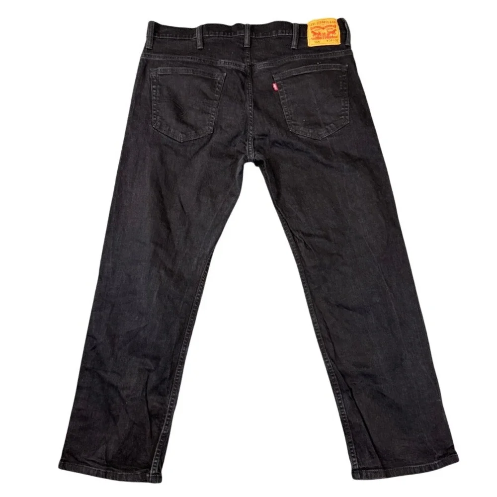Levis 569 Loose Straight Fit Black Denim Jeans Mens W38 L32 00569-0125